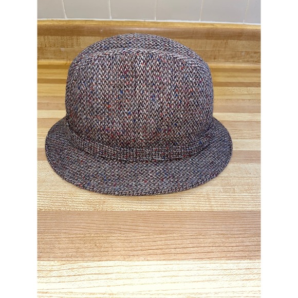 Brown Tweed Feather Fedora - Picture 4 of 6